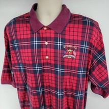 Hogan Ryder Cup Valderrama Polo Golf Shirt Men&#39;s Size XL Red Plaid - £19.35 GBP