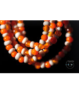 burnt orange boho necklace, vintage India lampworked glass, FREE with pu... - £0.00 GBP