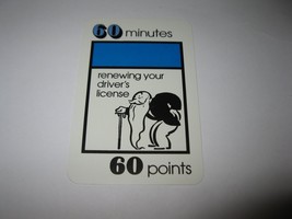 1988 Free Parking Board Game Piece: single dark blue 60 minutes / 60 points card - £0.78 GBP