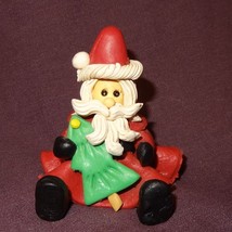 Santa Claus Figurine Hardened Rubber 3&quot; Christmas Tree - £7.11 GBP