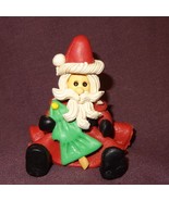 Santa Claus Figurine Hardened Rubber 3&quot; Christmas Tree - £7.07 GBP