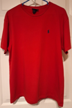 Polo Ralph Lauren Men&#39;s Red Short Sleeve Crewneck T-Shirt Adult M Cotton - £10.67 GBP