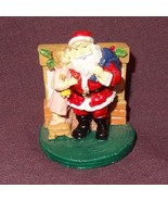 Santa Claus Figurine Little Girl Whispering in Ear 2&quot; Table Top - £4.71 GBP
