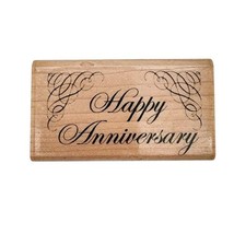 Inkadinkado 90940-N "Happy Anniversary" Rubber Stamp - Mounted Wood Block Tool - $5.94