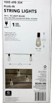 Hampton Bay 10-Light String Lights Edison Glitter Glass Indoor/Outdoor Plug In image 7