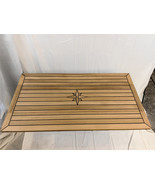Folding Wings Teak Table Top 13.4/26.8x49.2 Inch Rectangular Star Inlay ... - $24,369.85 MXN+