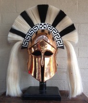 Halloween Greek Helmet With Plume Medieval Greek Corinthian Helmet - £89.70 GBP