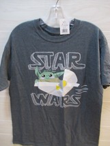 Star Wars The Mandalorian Grogu Charcoal gray Medium M Baby Yoda t-shirt... - £11.83 GBP