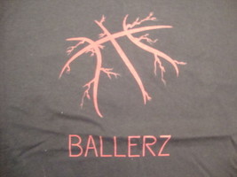Ballerz NBA Basketball 3 Sportswear Fan Apparel Black Cotton T Shirt Size M - £14.59 GBP