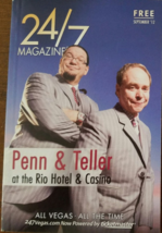 Penn &amp; Teller @ RIO Hotel Las Vegas  24/7 Magazine Sept 2012 - £4.71 GBP