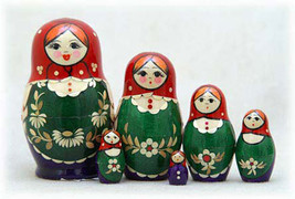 Nolinsk Straw Inlay Nesting Doll - 5&quot; w/ 6 Pieces - £75.04 GBP