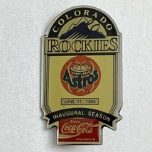 Colorado Rockies Houston Astros 1993 Inaugural Season Coca-Cola Coors Field Pin - £4.68 GBP