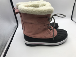 Cat And Jacks Girls Snow Boots Size 4  Rose Target RN#17730 - £16.54 GBP