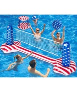 125&quot; Pool Volleyball Set &amp; Basketball Hoop - Larger Pool Volleyball Net ... - $64.99