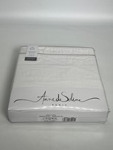 NEW Anne de Solene Louvre Percale 100% Cotton King Duvet Cover White 105x93&quot; - £126.60 GBP