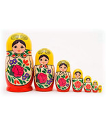 Traditional Matryoshka Nesting Doll - 6&quot; w/ 7 Pieces - £73.71 GBP