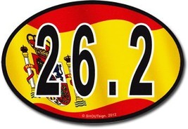 Spain Wavy Oval Marathon Sticker - $2.70