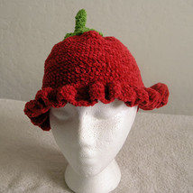 Strawberry Hat for Children - Novelty Hats - Medium - £12.78 GBP