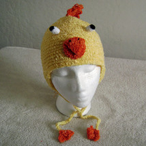 Chicken Hat w/Ties for Children - Animal Hats- Medium - £12.82 GBP