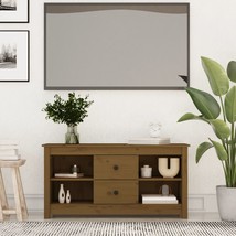 TV Cabinet Honey Brown 103x36.5x52 cm Solid Wood Pine - £67.90 GBP