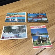 Vintage Lot of 4 Windmill Massachusetts Cape Cod Sailboats Postcard KG JD - $14.85