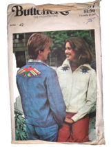 Vintage Butterick Mens Jacket 4587. Size 42 - $3.84