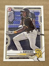 CJ Abrams 2021 Bowman Prospects #BP-14 San Diego Padres Paper - £2.19 GBP