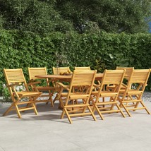 Folding Garden Chairs 8 pcs 55x62x90 cm Solid Wood Teak - £288.31 GBP