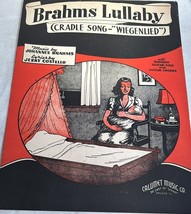 Brahms Lullaby Sheet Music Cradle Song With Lyrics and Hawaiian Guitar Solo - $9.85