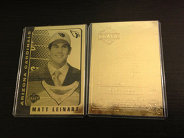 Matt Leinart Arizona Cardinals Ltd. Ed. 2006 Nfl 23K Gold Rookie Card - £5.58 GBP