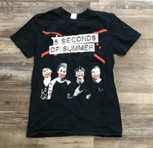 5 Seconds of Summer Rock Out Socks Out Black 2 Sided Tour Concert T Shirt Small - £9.58 GBP