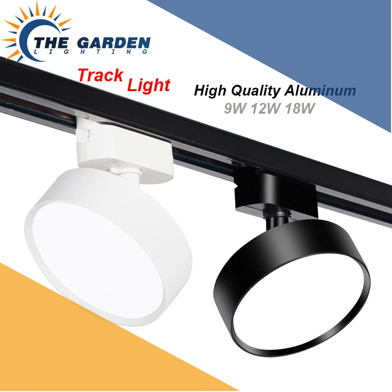 AC220V Led COB Track Light High Quality Aluminum 9W 12W 18W Ceiling Rail Track L - £132.30 GBP