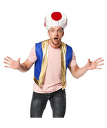 Toad Child Costume Kit Kid Cosplay Super Mario Bros Hat T Shirt wiht Ves... - £26.06 GBP