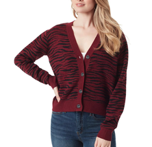 Womens V Neck Ribbed Trim Cardigan Sweater - $20.00