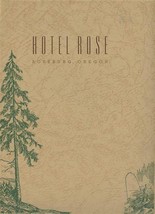 Hotel Rose Menu Cover Roseburg Oregon 1940&#39;s - £20.85 GBP