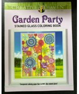 Creative Haven Garden Party Stained Glass Coloring Book - New - $9.54 CAD