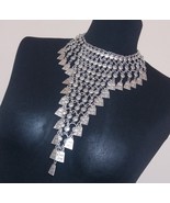 Anahit Button Link Drop Coin Statement Necklace, Armenian Necklace - $63.00