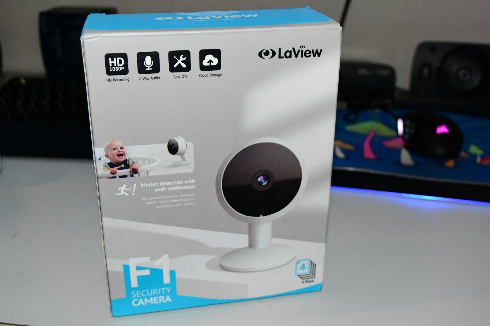 LaView F1 Security Camera 4 PACK 1080P (LV-PWF-1-4PK) - White NEW w5c - $47.32
