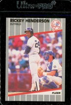 Vintage 1989 Baseball Card FLEER #254 Ricky Henderson Outfield NY Yankees - £6.04 GBP