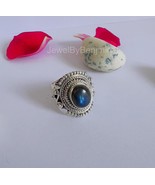 Natural Labradorite Ring, 925 Solid Sterling Silver Ring, Boho Ring, ova... - $49.00
