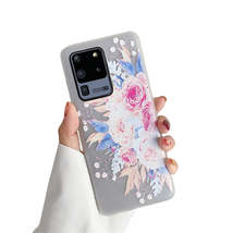 Anymob Samsung Rose Boquete 3D Flower Leaf Matte Phone Case Soft Silicone Cover - £19.10 GBP