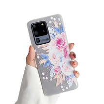 Anymob Samsung Rose Boquete 3D Flower Leaf Matte Phone Case Soft Silicone Cover - £18.52 GBP