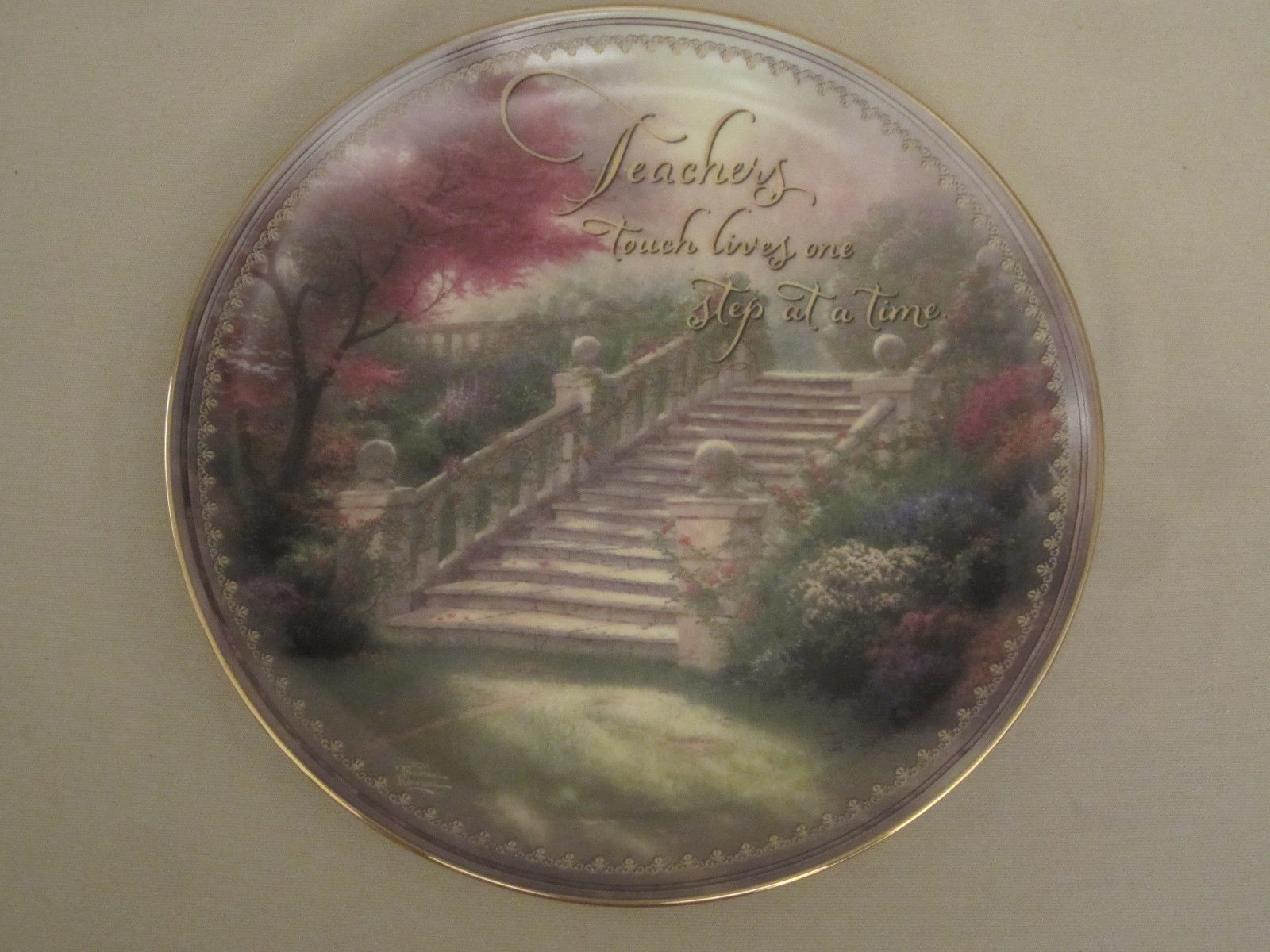 THOMAS KINKADE Collector Plate STAIRWAY TO PARADISE  Teachers touch lives - $19.96