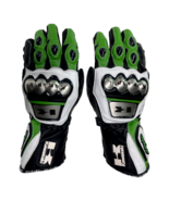 Maßgeschneiderte Kawasaki Ninja Motorrad-Rennlederhandschuhe für Herren - $88.50 CAD
