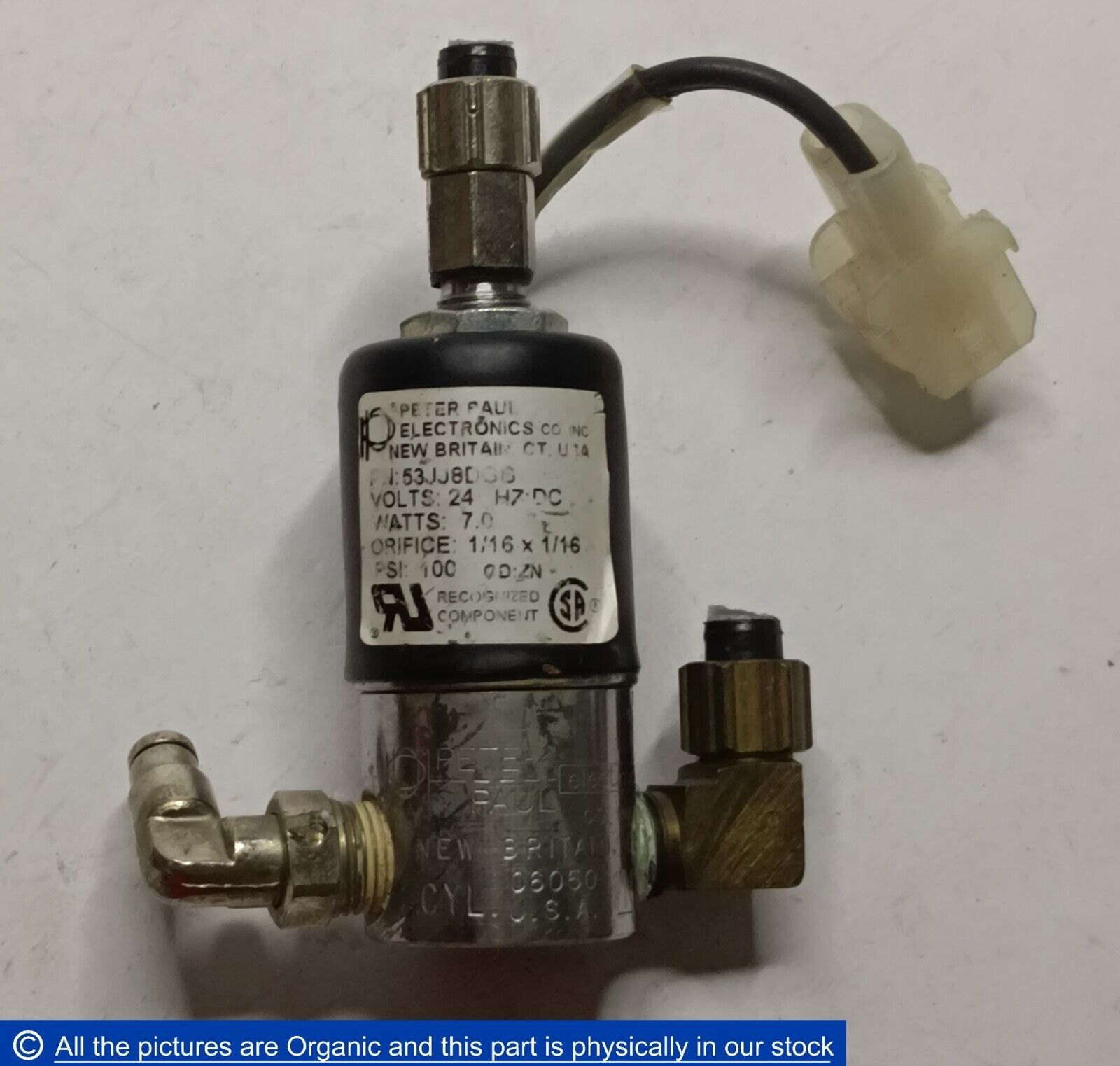 Peter Paul Electronics 53JJ8DGB Stainless Steel Solenoid Valve 7.0W 24V ... - $68.00