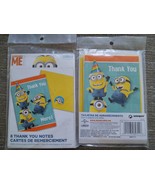 2 packs of 8 (16 total) DESPICABLE ME Minion Made THANK YOU NOTES Cards - $16.28 CAD
