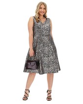 JOANNA HOPE Jacquard Metallic Fit n Flare Dress in Animal Print UK 14 (exp3) - £29.27 GBP