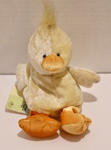 Russ Berrie Wishlings Cheeks Easter Plush Duck Chick Bean Bag Yellow  8 inch - £7.11 GBP