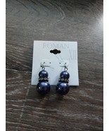 New Roman Purple Dangle Earrings. Pierced Ear. - £6.30 GBP