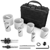 Ryker Hole Saw Kit With Arbors And Replacement, Bi Metal - Metal Hole Sa... - £31.46 GBP